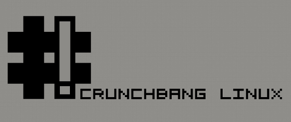 Crunchbang Linux logo grey wallpaper